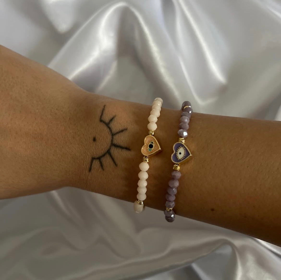 Kristallarmband mit Nazarherz
