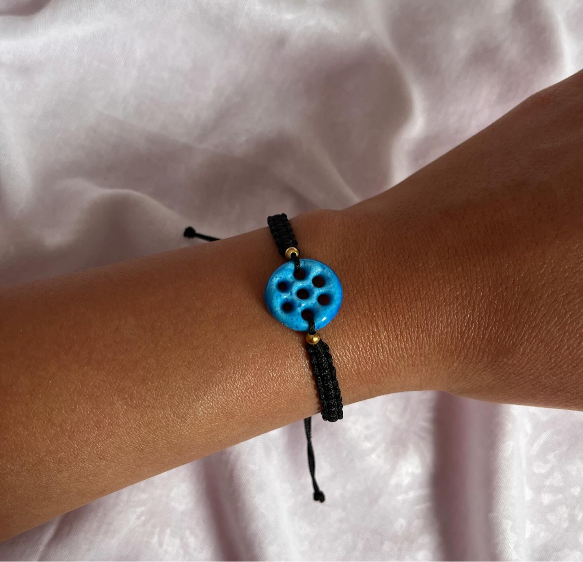 Merdin Stoffarmband in Schwarz