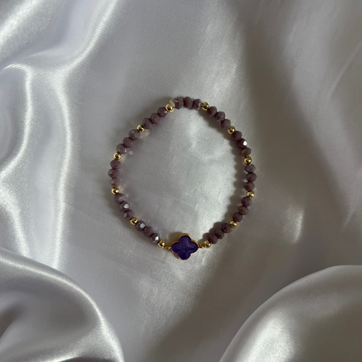 Kristallarmband Klee Lila