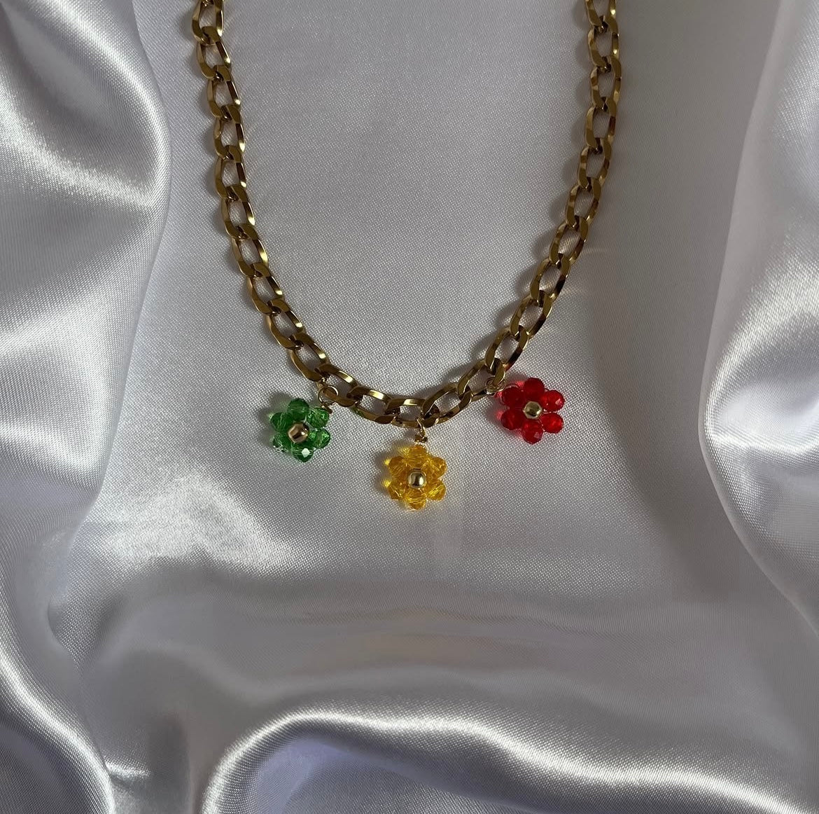 Flower Edelstahl Halskette