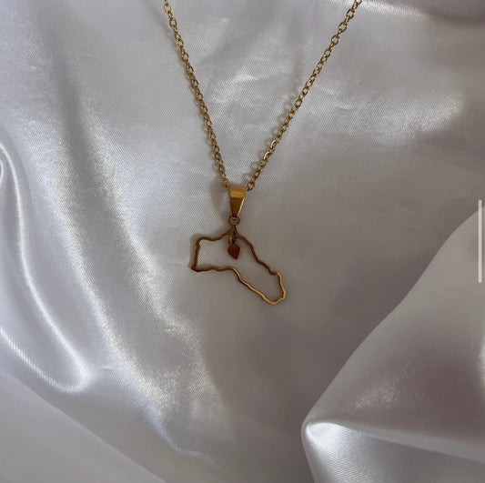 Nationshalskette mit Herzdetail