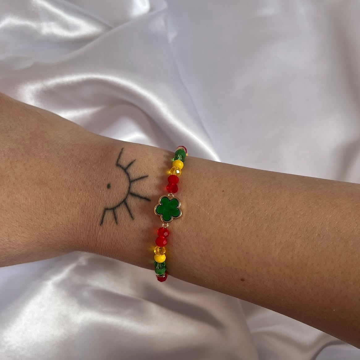 Klee- Armband elastisch Matt/Kristall