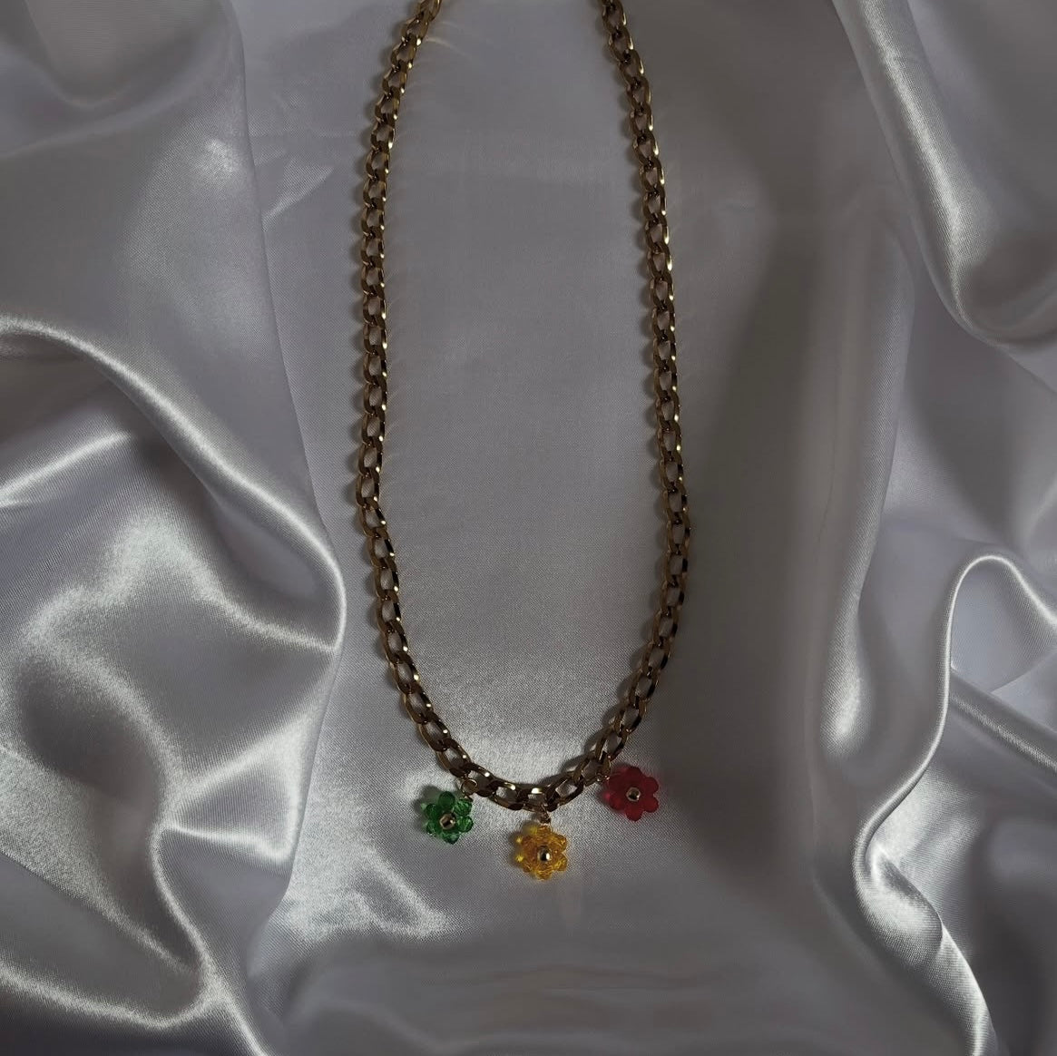 Flower Edelstahl Halskette