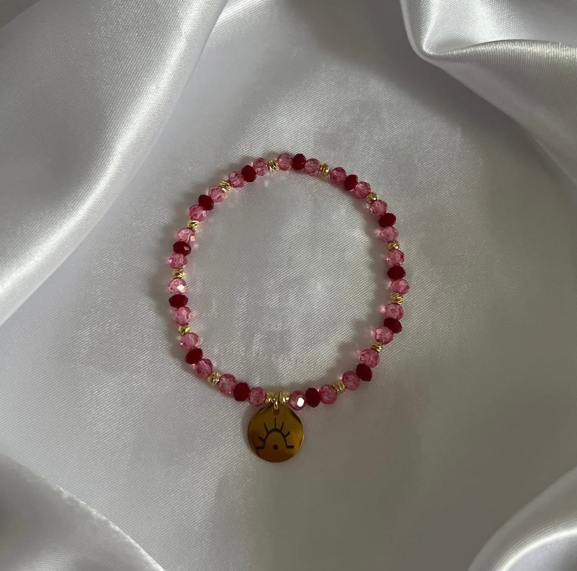 Rose Kristallarmband mit Deq Anhänger