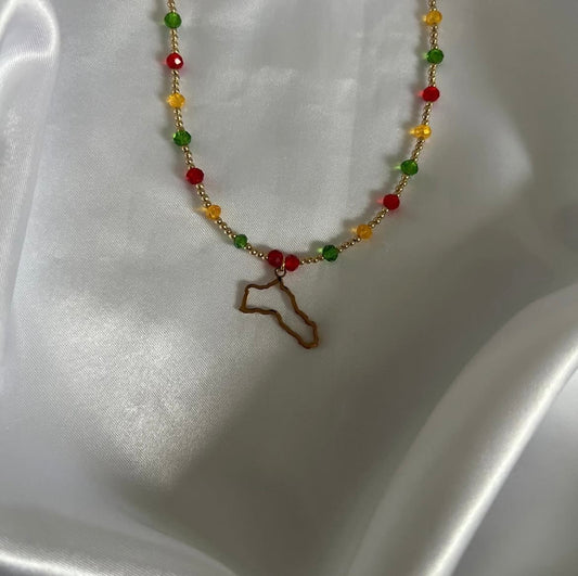 Nationshalskette mit Kristallperlen