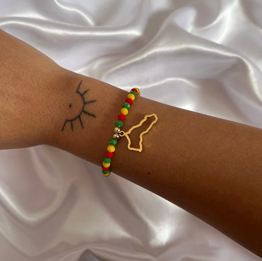 Nationsarmband mit Matten Perlen