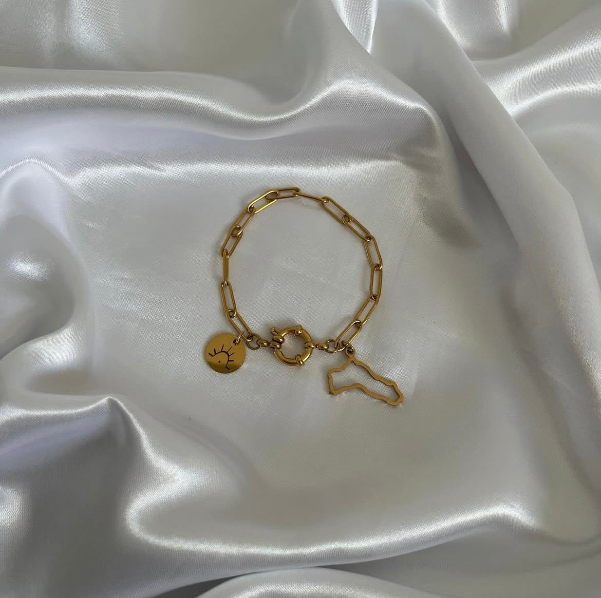 Nations Paperclip Armband mit Nations- & Deq Anhänger