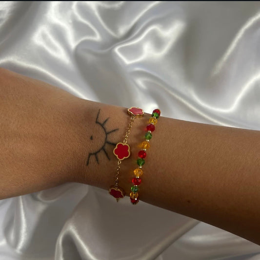 Sor Armband Set (Hellrot)