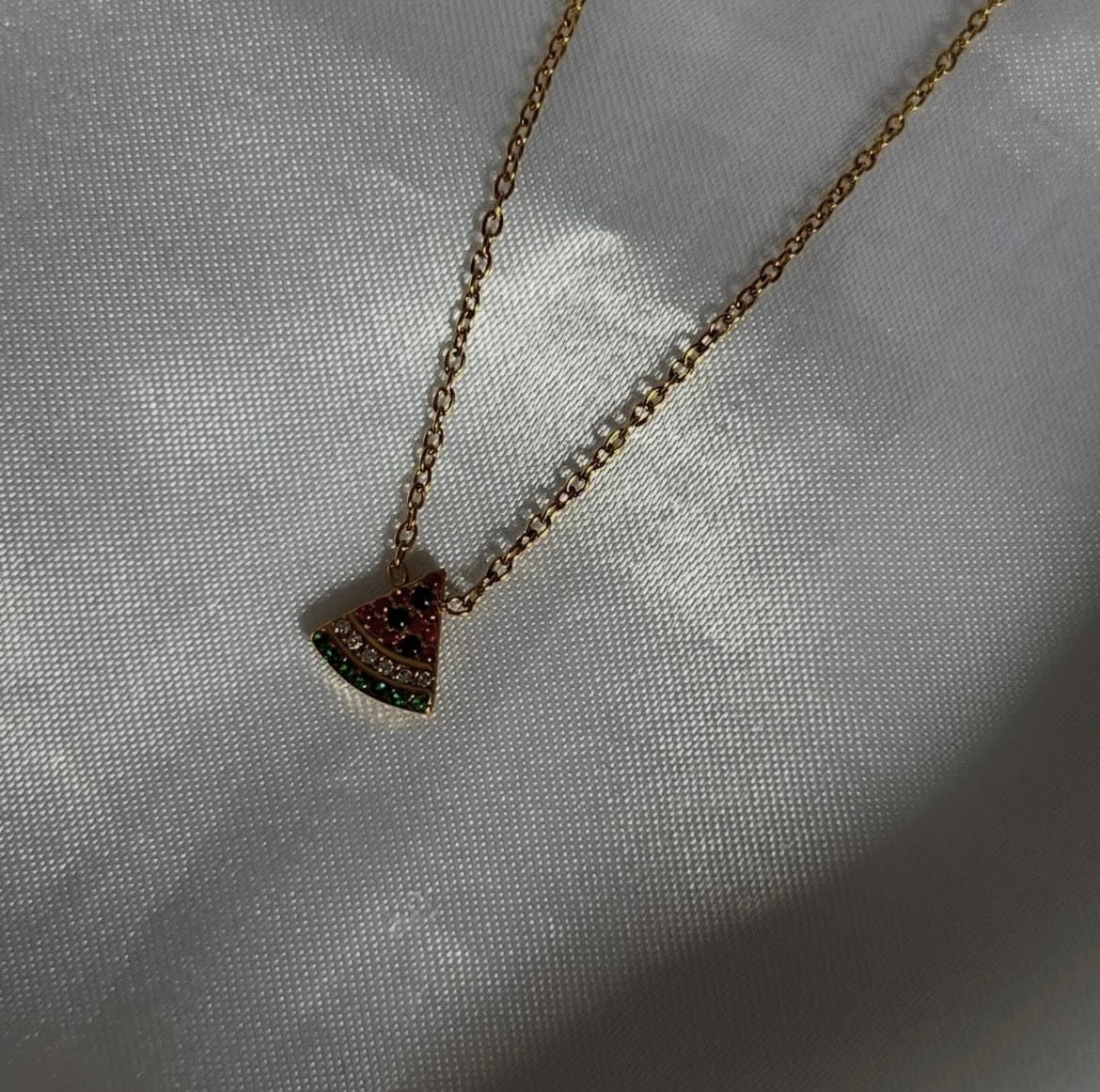 minimalistische 🍉-Zirkonia Halskette