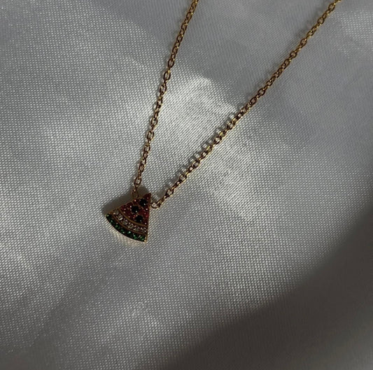 minimalistische 🍉-Zirkonia Halskette