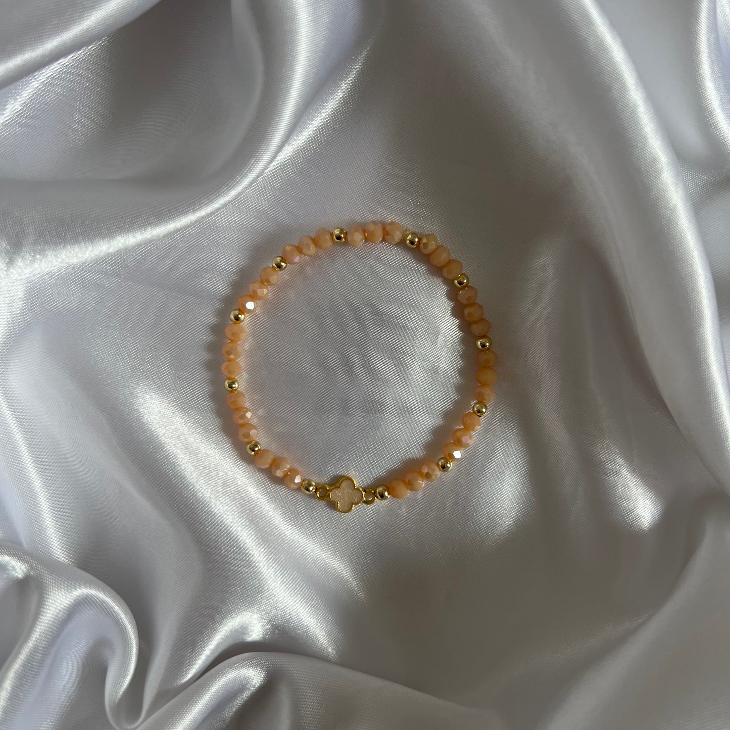 Kristallarmband Klee Beige