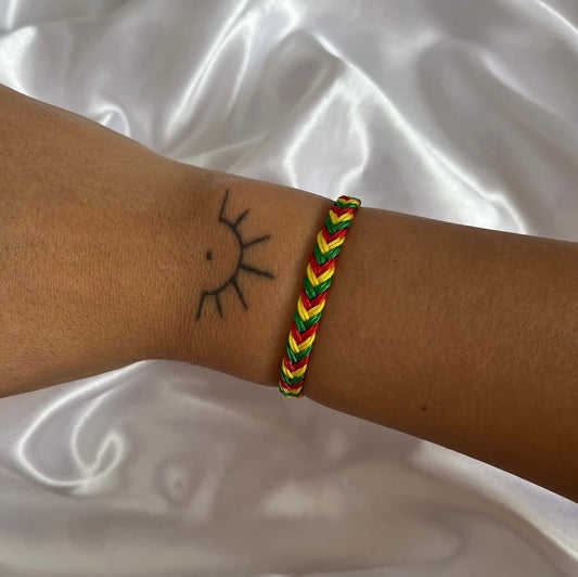 Kurdisches Fischgräten-Stoffarmband in Dick