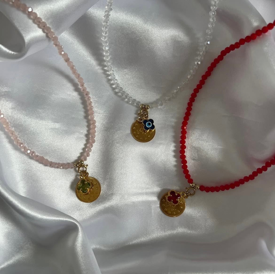 Kristallhalskette für Goldmünze