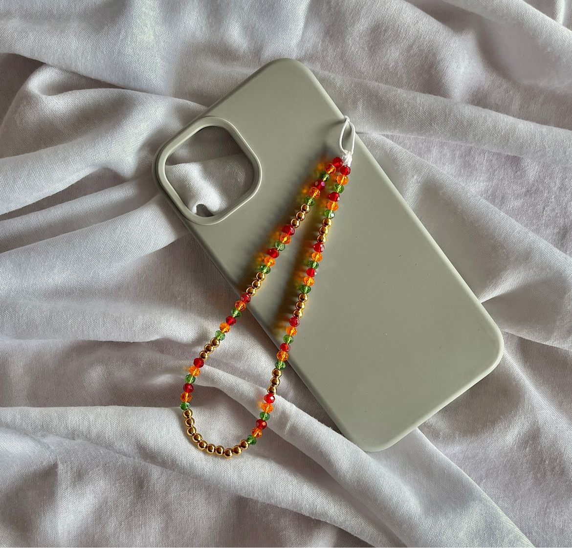 Handykette Kristall Golden