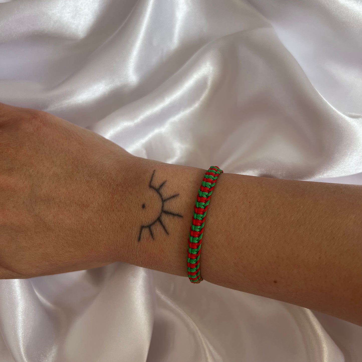 Stoffarmband in Kesk û Sor