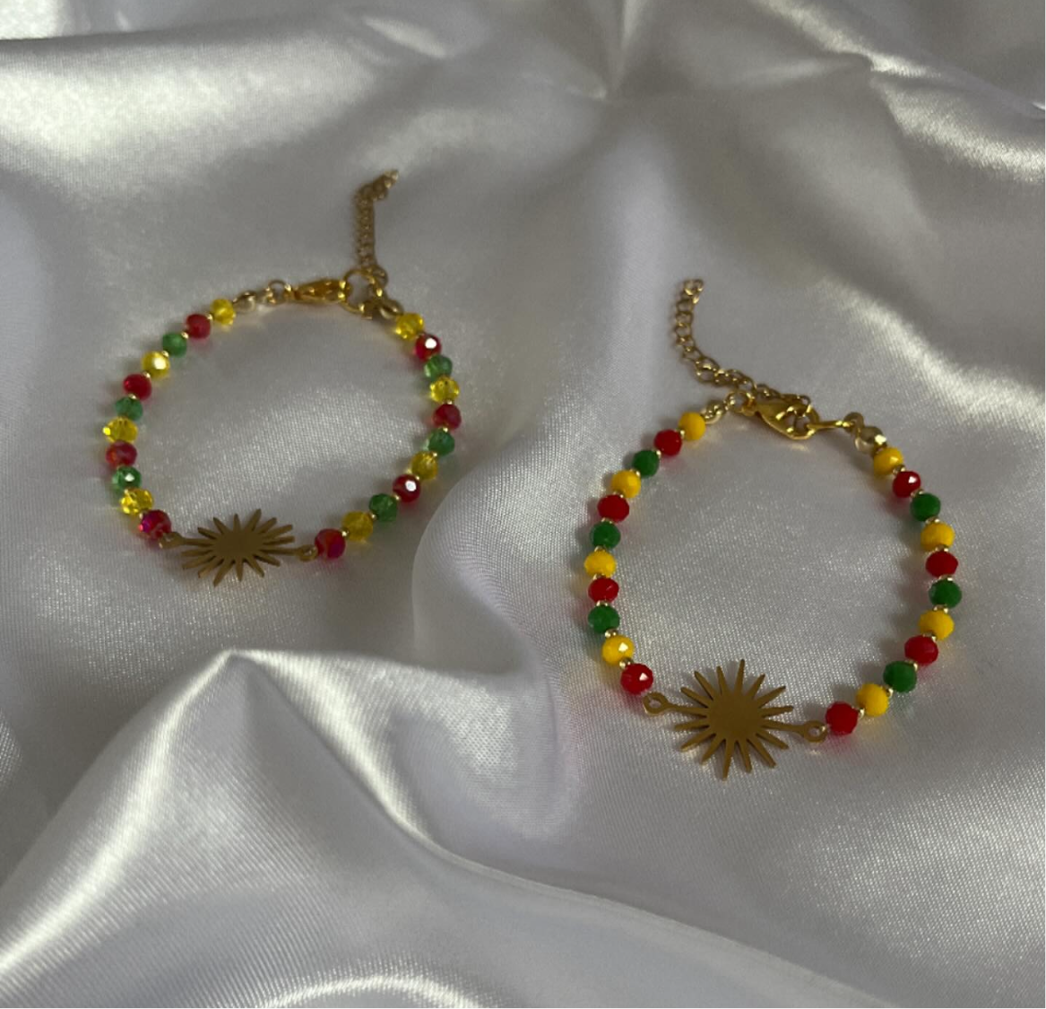 Sonnenarmband 2er Set Matt+Kristall