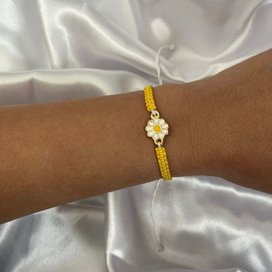Stoff Armband Gänseblume