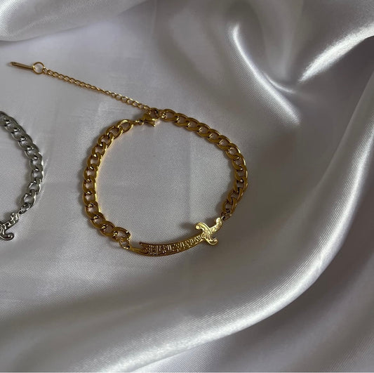 Zülfükar Armband aus Edelstahl in Gold