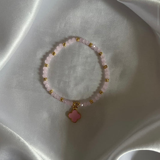 Kristallarmband Klee Rosa