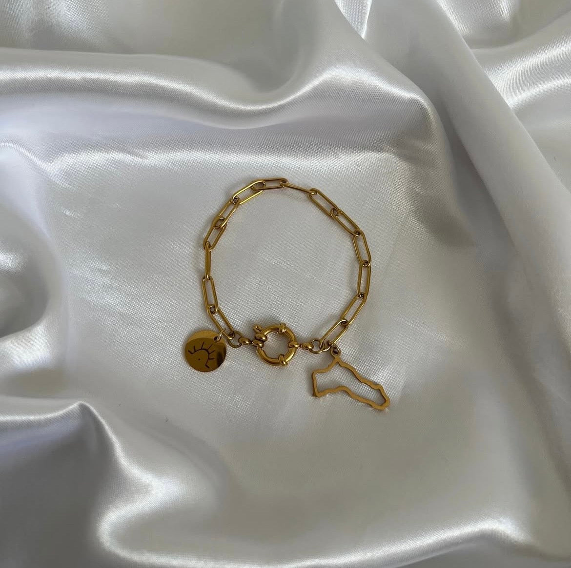 Nations Paperclip Armband mit Nations- & Deq Anhänger